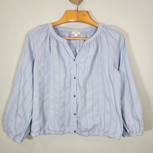 a.n.a Light Blue Button-Up Blouse